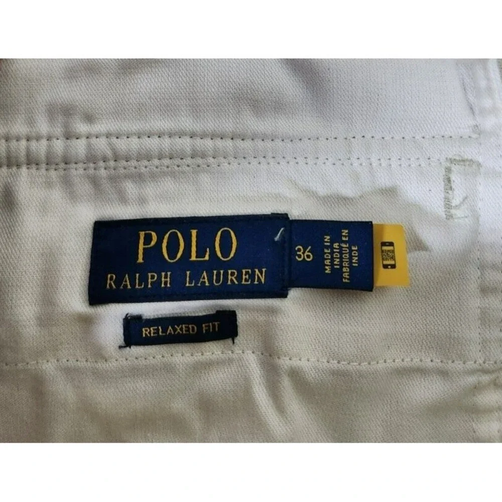 Polo Ralph Lauren Relaxed Fit Cargo Shorts Men's Size 36 Beige Cotton